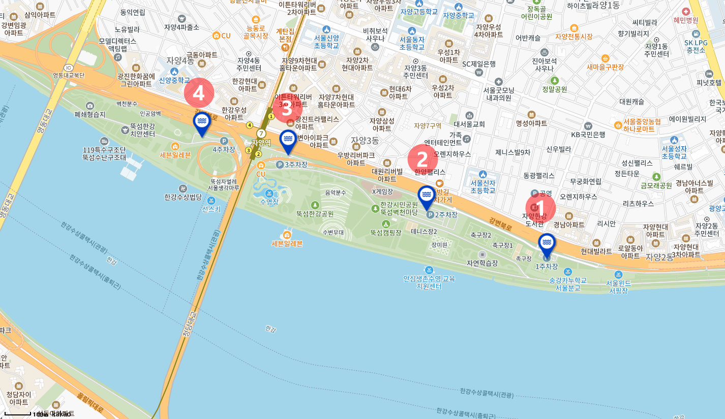 한강 수영장 주차장 정보 2024(뚝섬, 여의도, 잠원, 잠실, 난지, 양화)