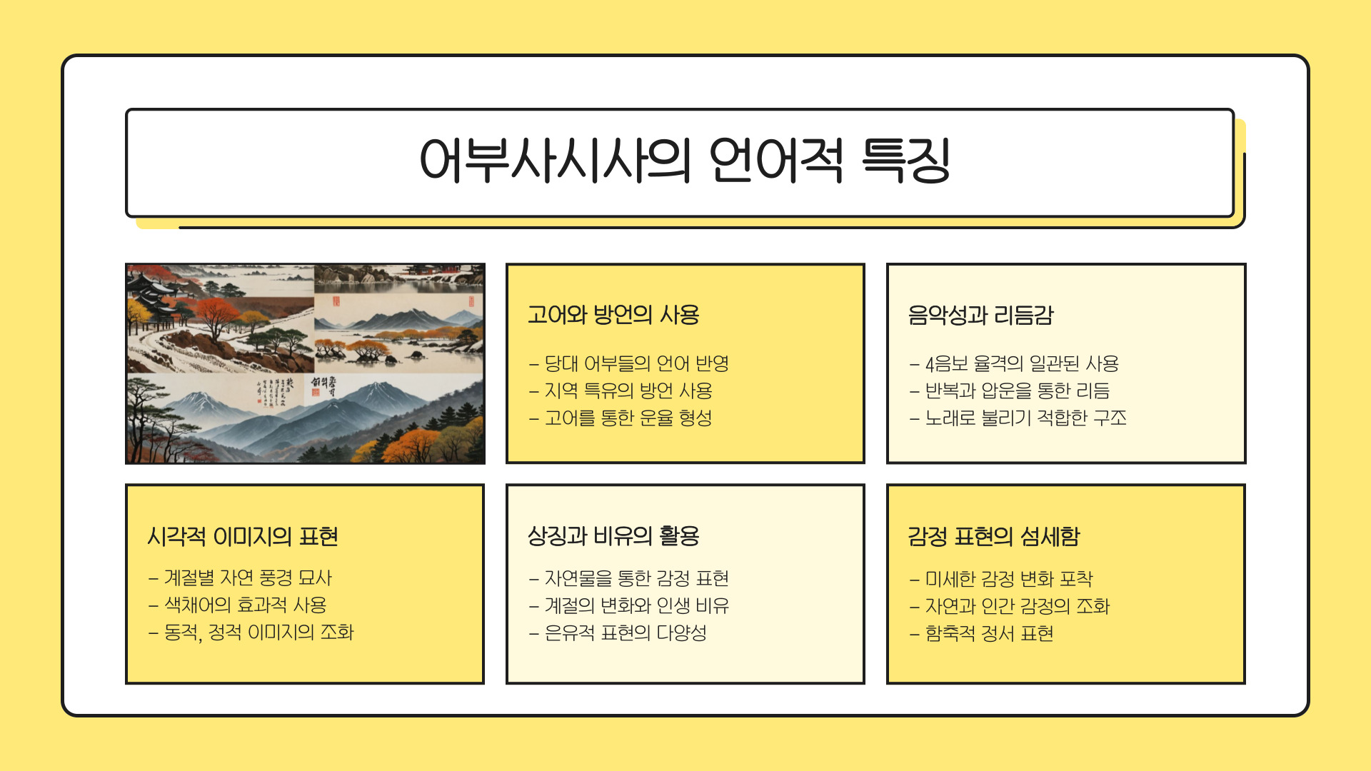 어부사시사|사계절 자연과 어부의 삶 I 윤선도