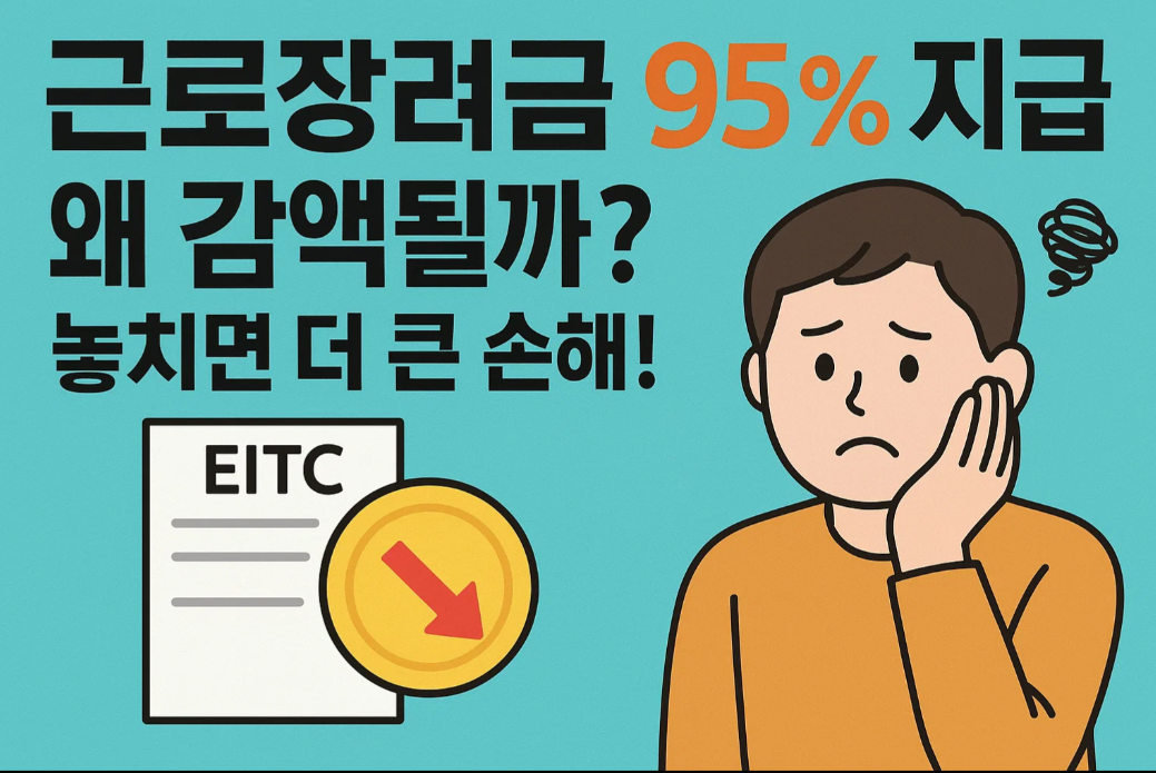 근로장려금 95% 지급, 왜 감액될까? 놓치면 더 큰 손해!