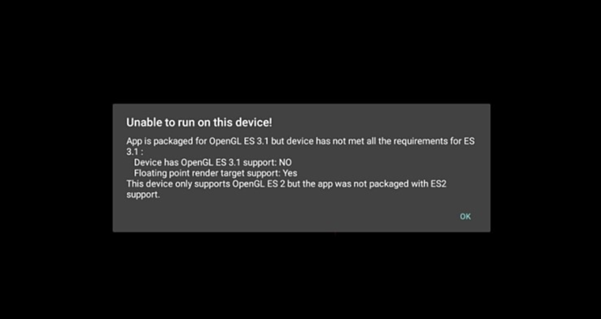 블루스택 기기호환 관련 오류 이미지