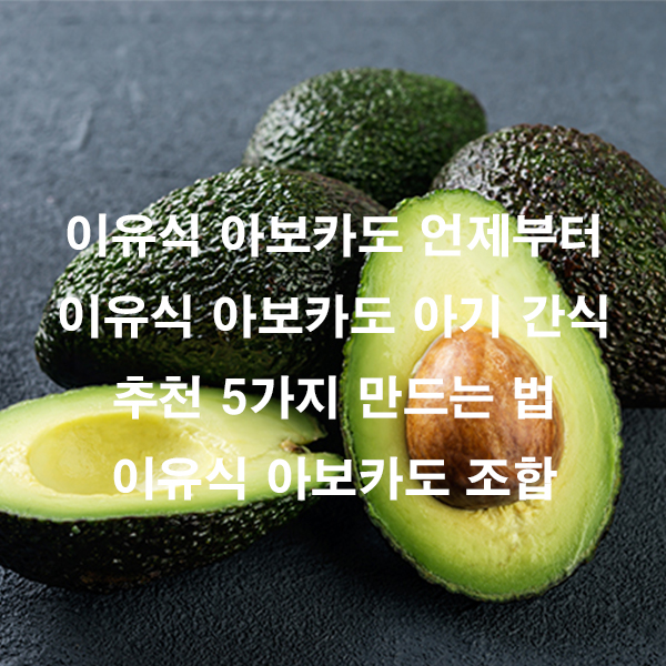 이유식 아보카도 언제부터 이유식 아보카도 아기 간식 추천 5가지 만드는 법 이유식 아보카도 조합