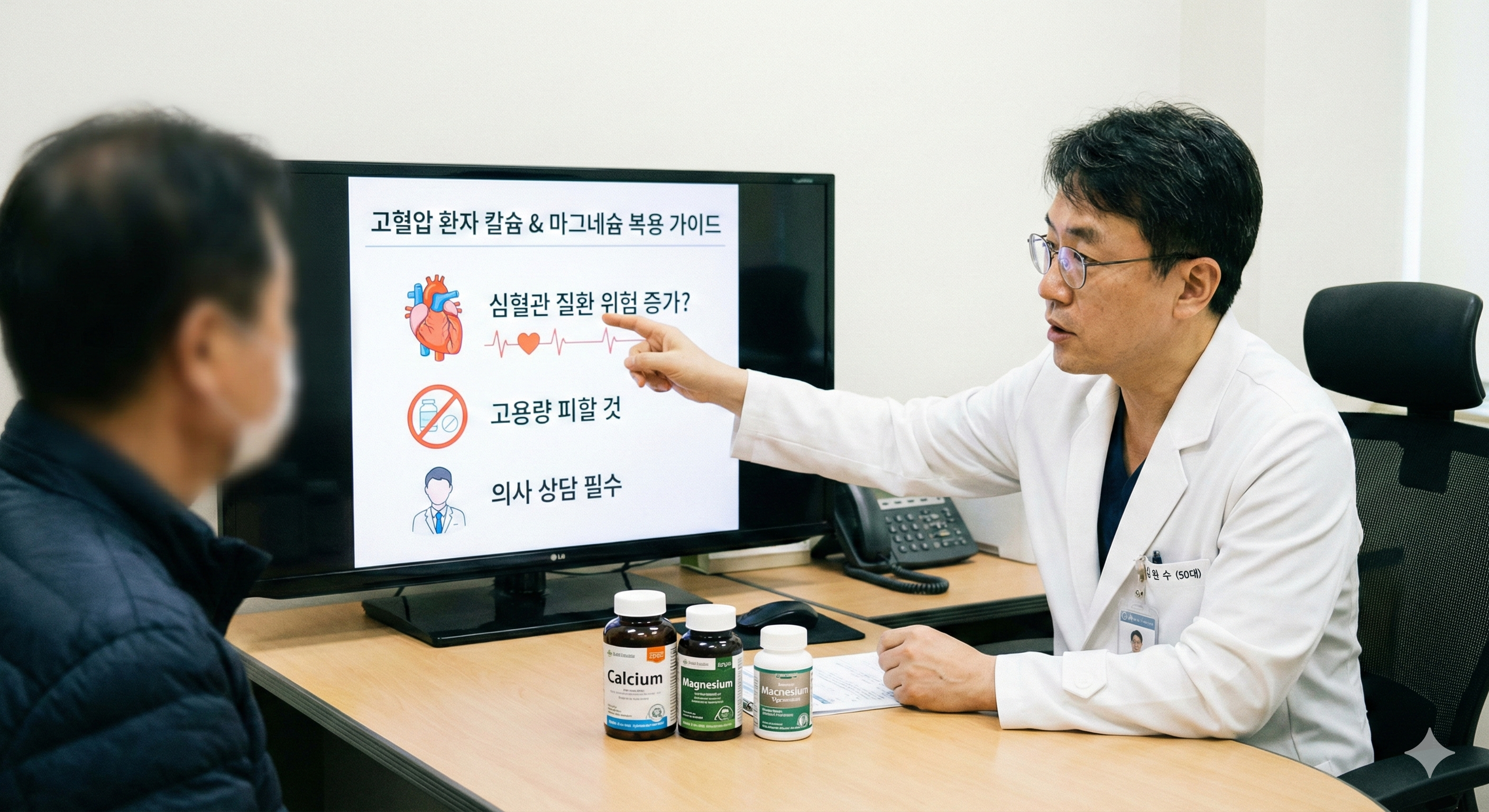 고혈압인데 칼슘 마그네슘 먹어도 될까