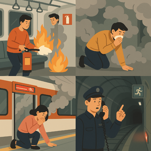 지하철화재 대피 행동요령