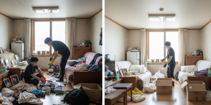 태백 고독사청소 및 정리중