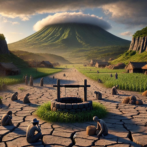 가뭄으로 고통받는 마을