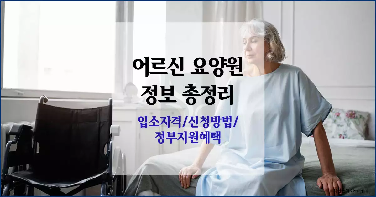 요양원 입소자격 신청방법 정부지원 혜택