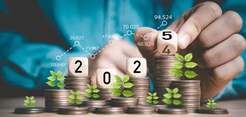 2025 경제 전망, 자라나는 돈, 자산, 새싹 이미지