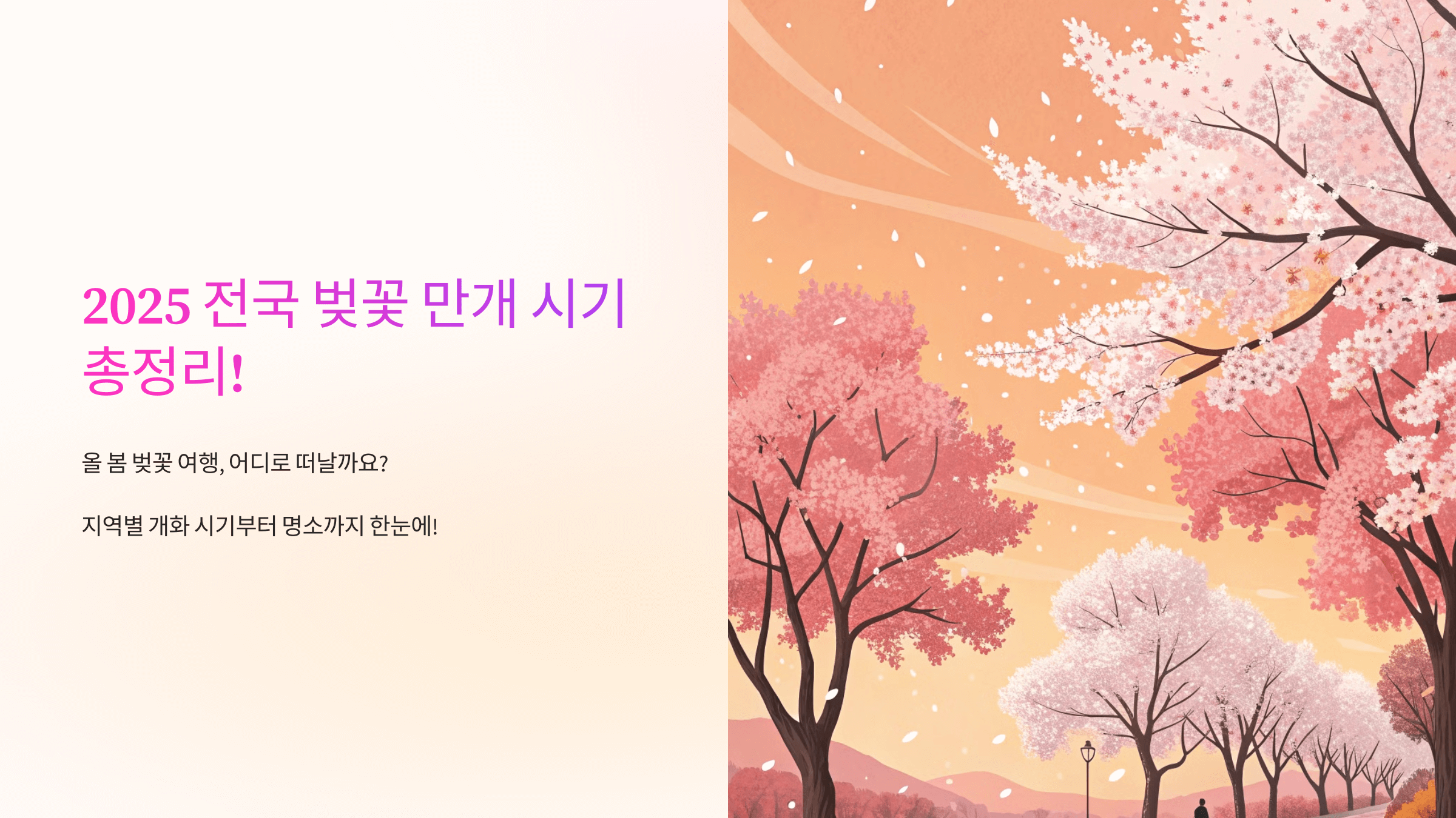 2025 벚꽃 만개 시기