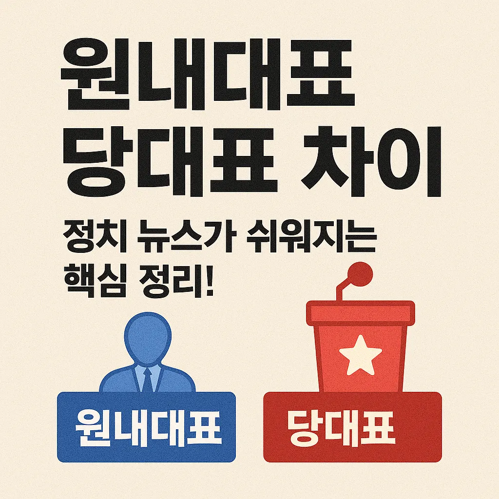 원내대표 당대표 차이