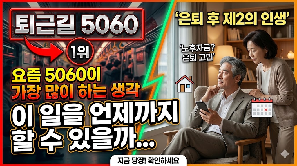 요즘 5060이 퇴근길에 가장 많이 하는 생각 1위