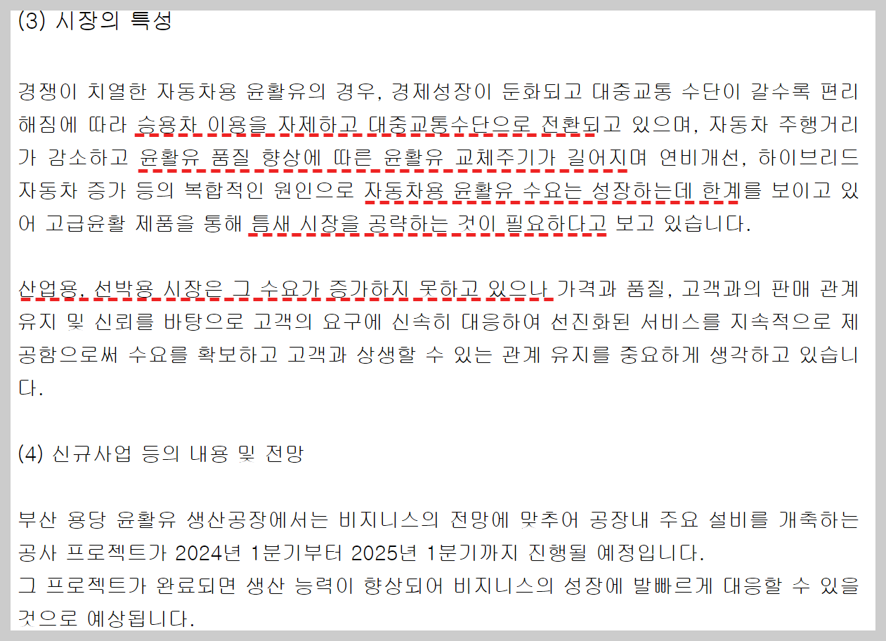 한국쉘석유 사업보고서