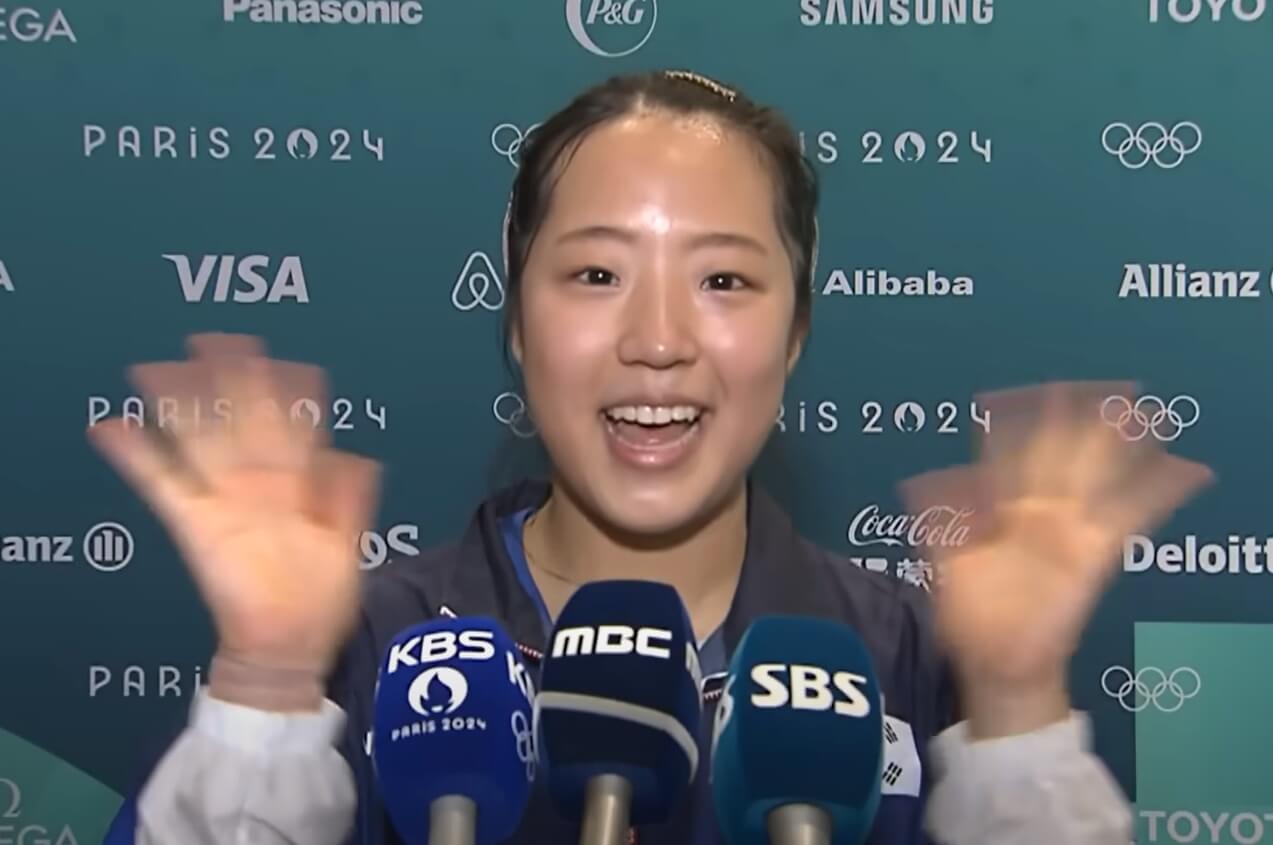 파리올림픽 여자 탁구 단식 한일전 8강 신유빈 선수 인터뷰