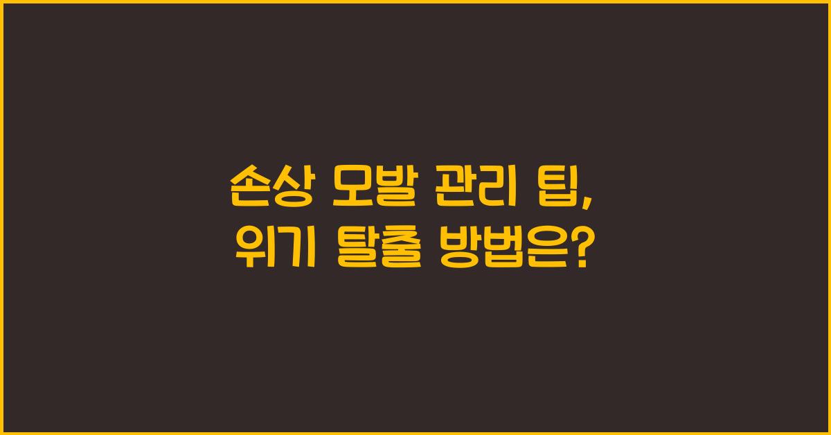 손상 모발 관리 팁