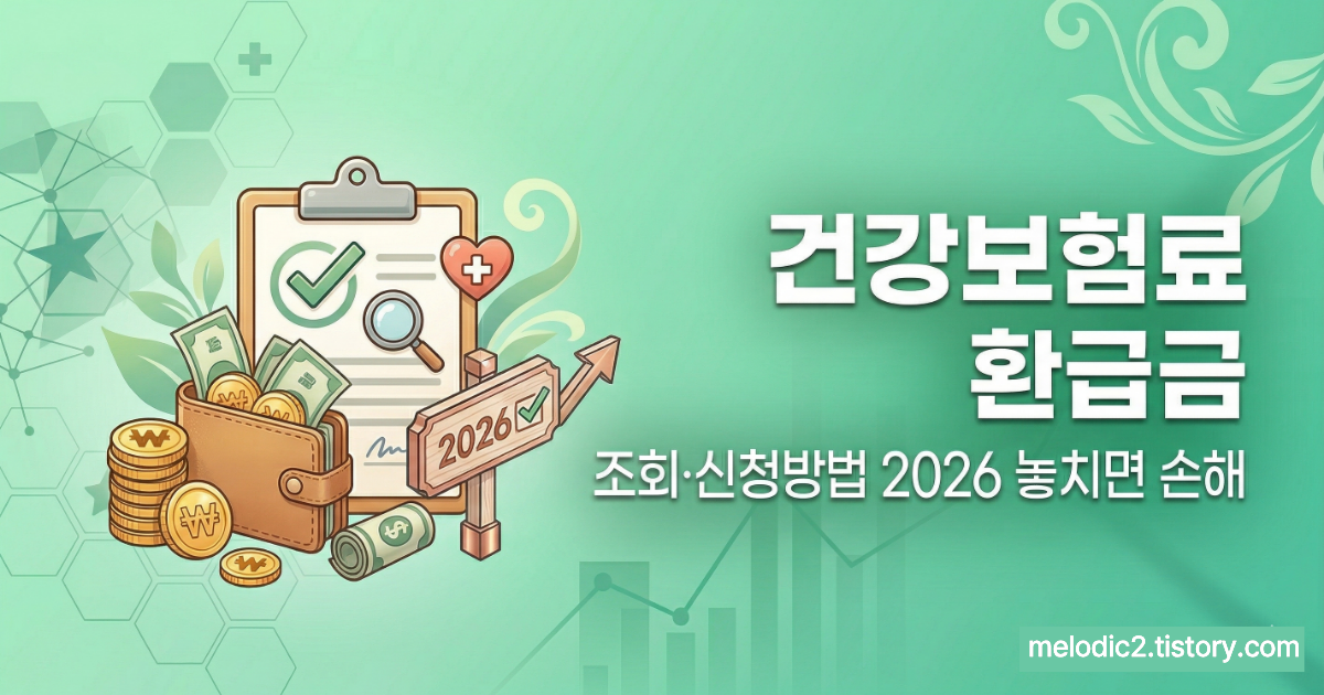 건강보험료 환급금 조회 신청방법 2026 최신 기준 총정리