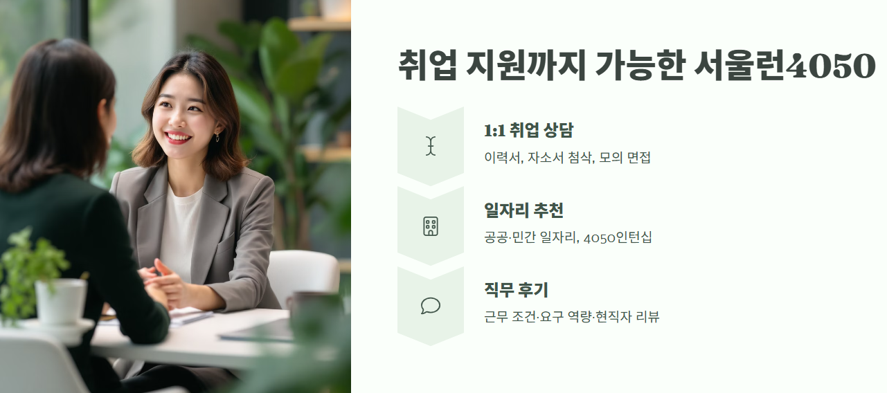 취업 지원까지 가능한 서울런4050