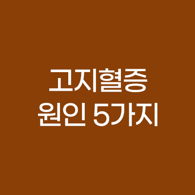 고지혈증 원인