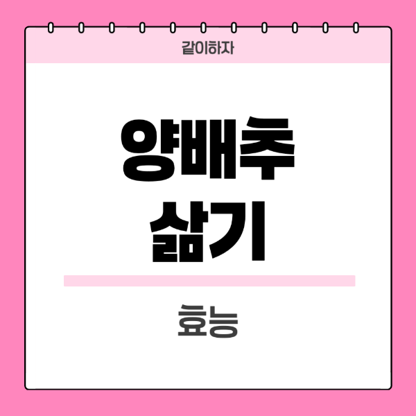 양배추-삶기