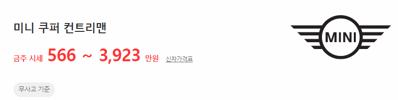 미니 쿠퍼 컨트리맨 중고차