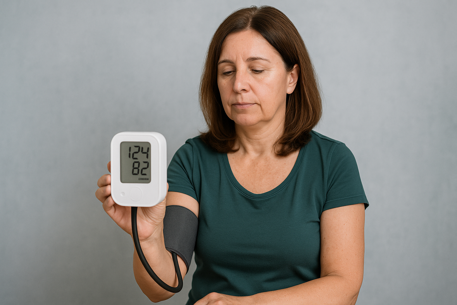 혈압측정(124/82)