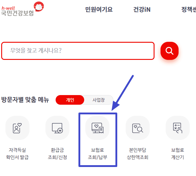 국민건강보험 조회