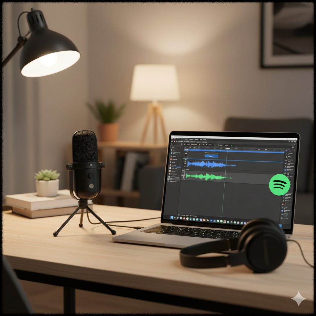 초보자를 위한 팟캐스트 녹음 환경과 장비 세팅 모습