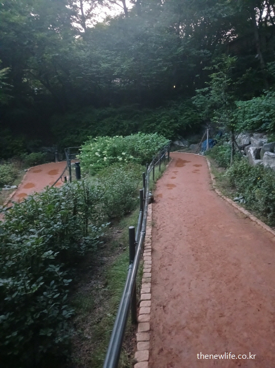 광진구 아차산 입구 황톳길 맨발 걷기 정원길