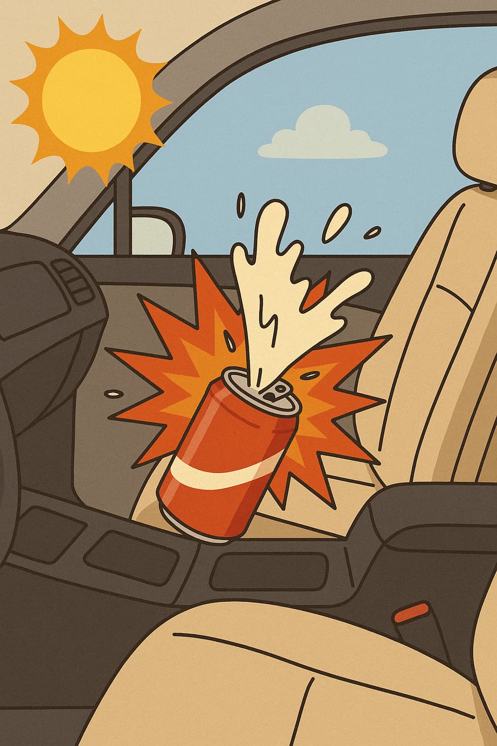 여름철 차량 내부 온도 상승 이미지