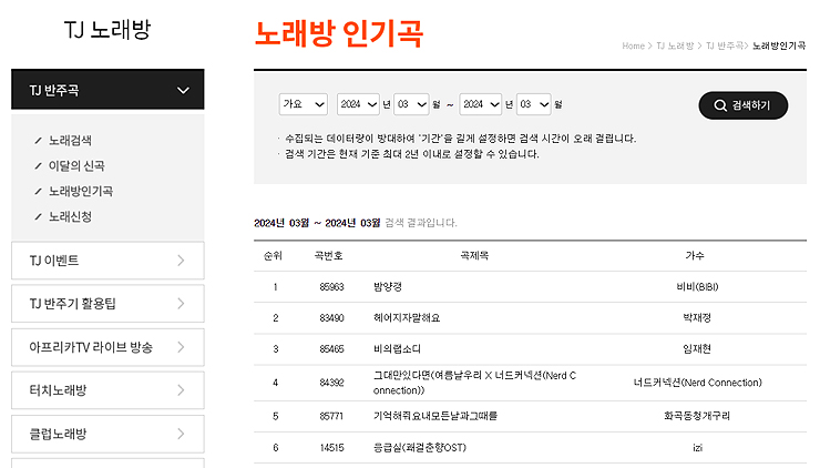 TJ노래방-인기곡-페이지