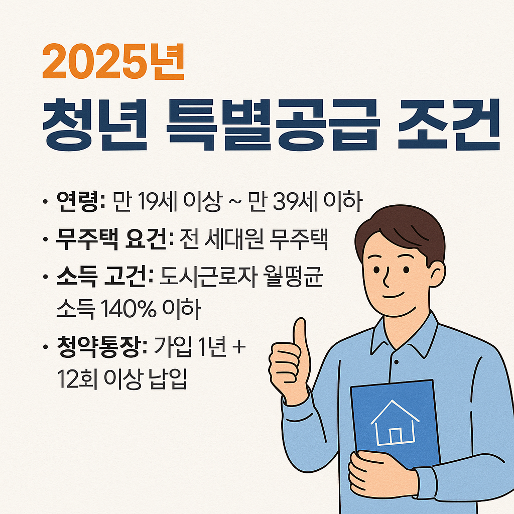 2025년 청년 특별공급 조건 총정리