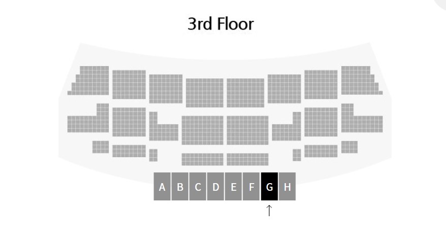 세종문화회관 세종 대극장 3층 좌석 배치도