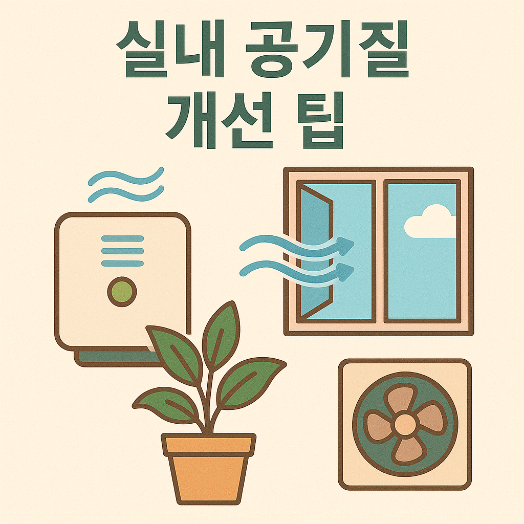 중년 실내 공기질 개선 팁