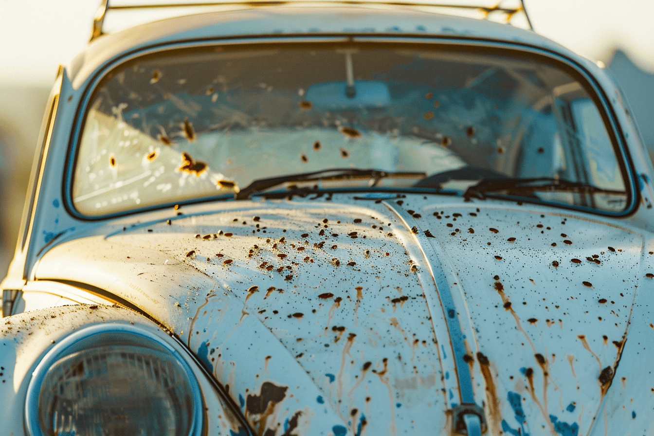 자동차에-붙어있는-수십마리의-러브버그