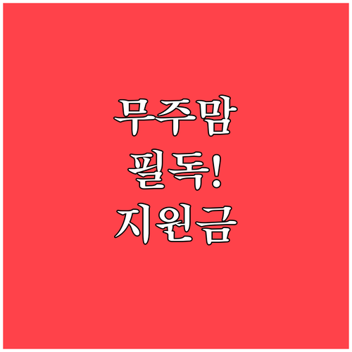 아이 키우기 좋은 무주군 양육지원금과..