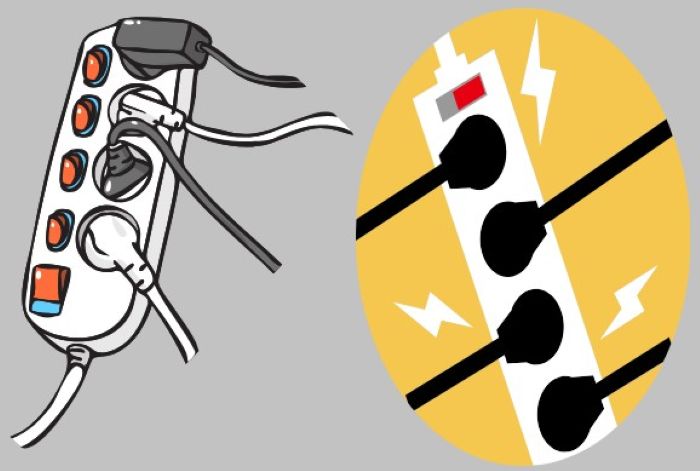 문어발식 콘센트 그림