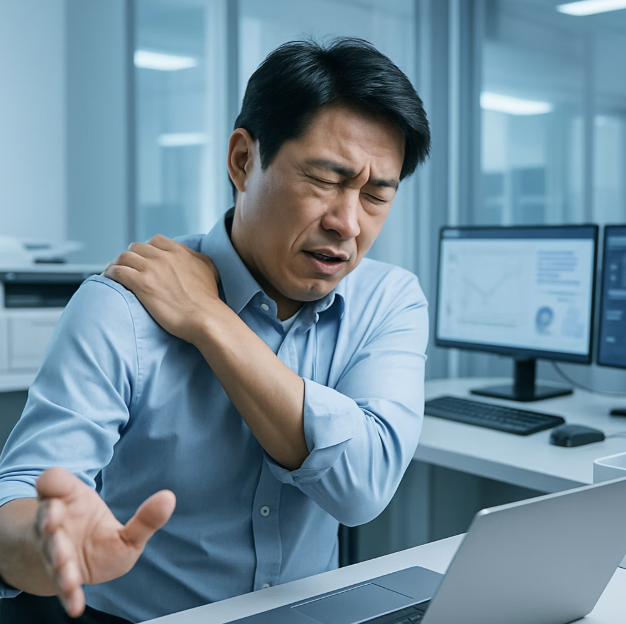 증상 3: 팔을 들 수 없는 움직임 제한