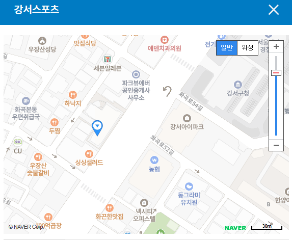 로또1등 당첨지역 배출점 강서스포츠 약도