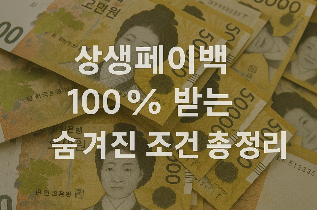 상생페이백 100% 받는 숨겨진 조건 총정리