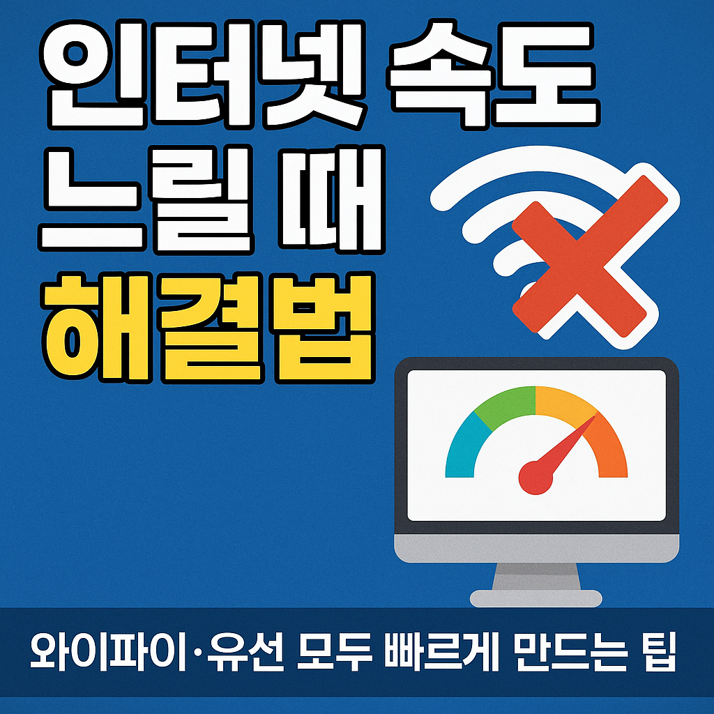 인터넷 속도 느릴 때 해결법