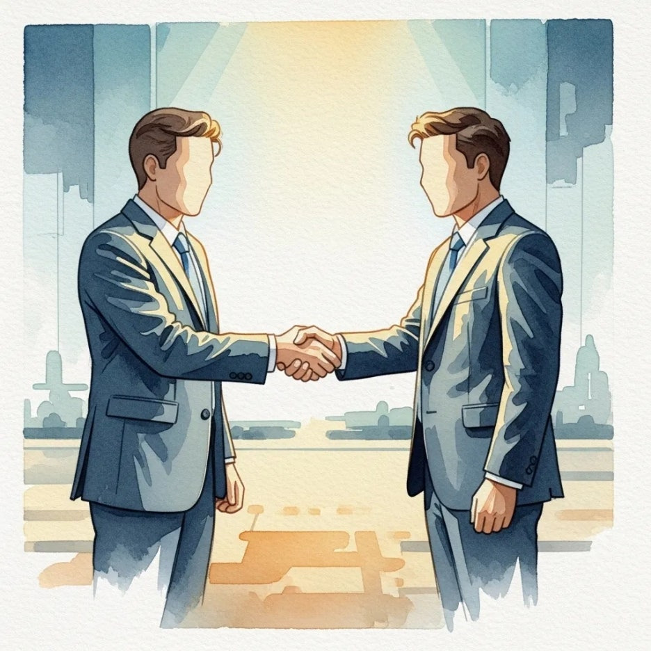 투자자와 개발자의 긍정적 교류.