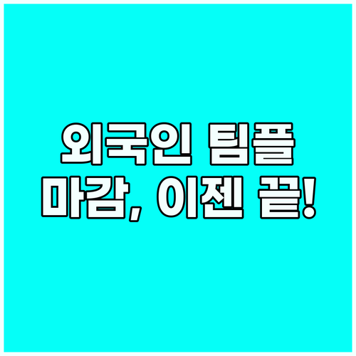 외국인과 영어로 팀플 마감 기한과 역..