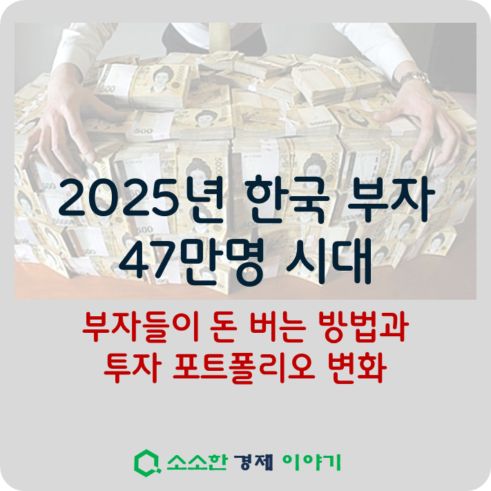 2025년 한국 부자 47만 명 시대 ❘ 부자들이 돈 버는 방법과 투자 포트폴리오 변화