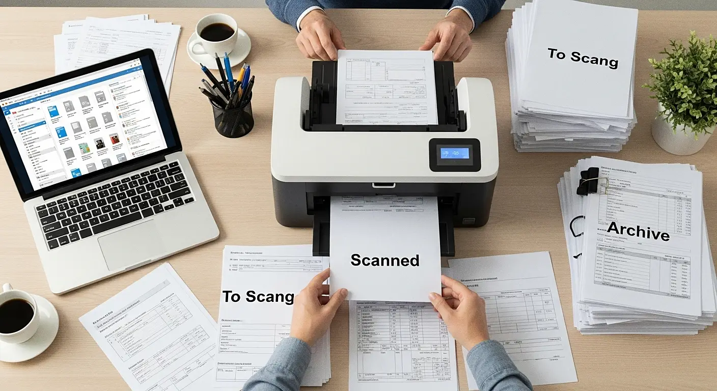 서류처리하는 이미지