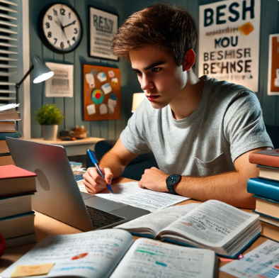 공부하고 있는 수험생 이미지