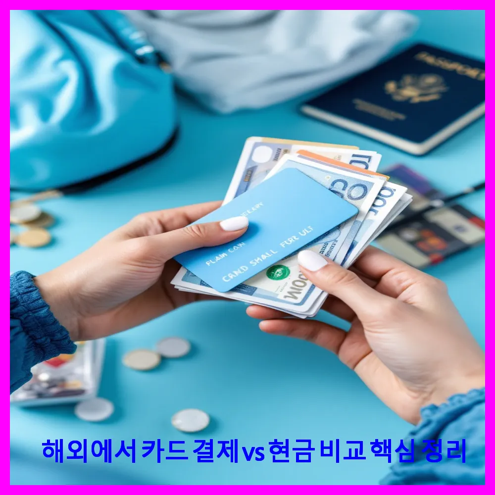 해외에서 카드 결제 vs 현금 비교 핵심 정리