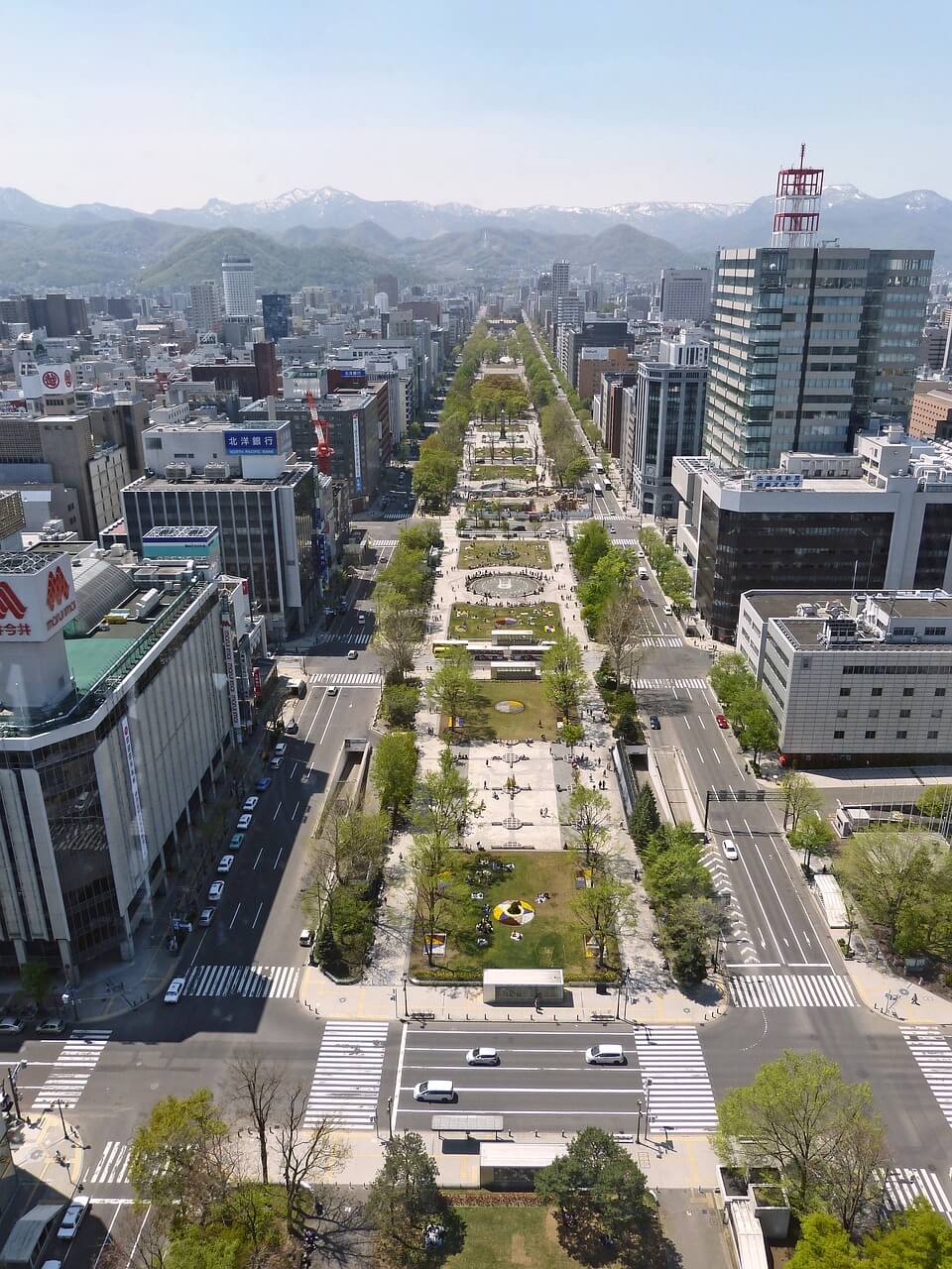 삿포로 항공궈 시내 전경