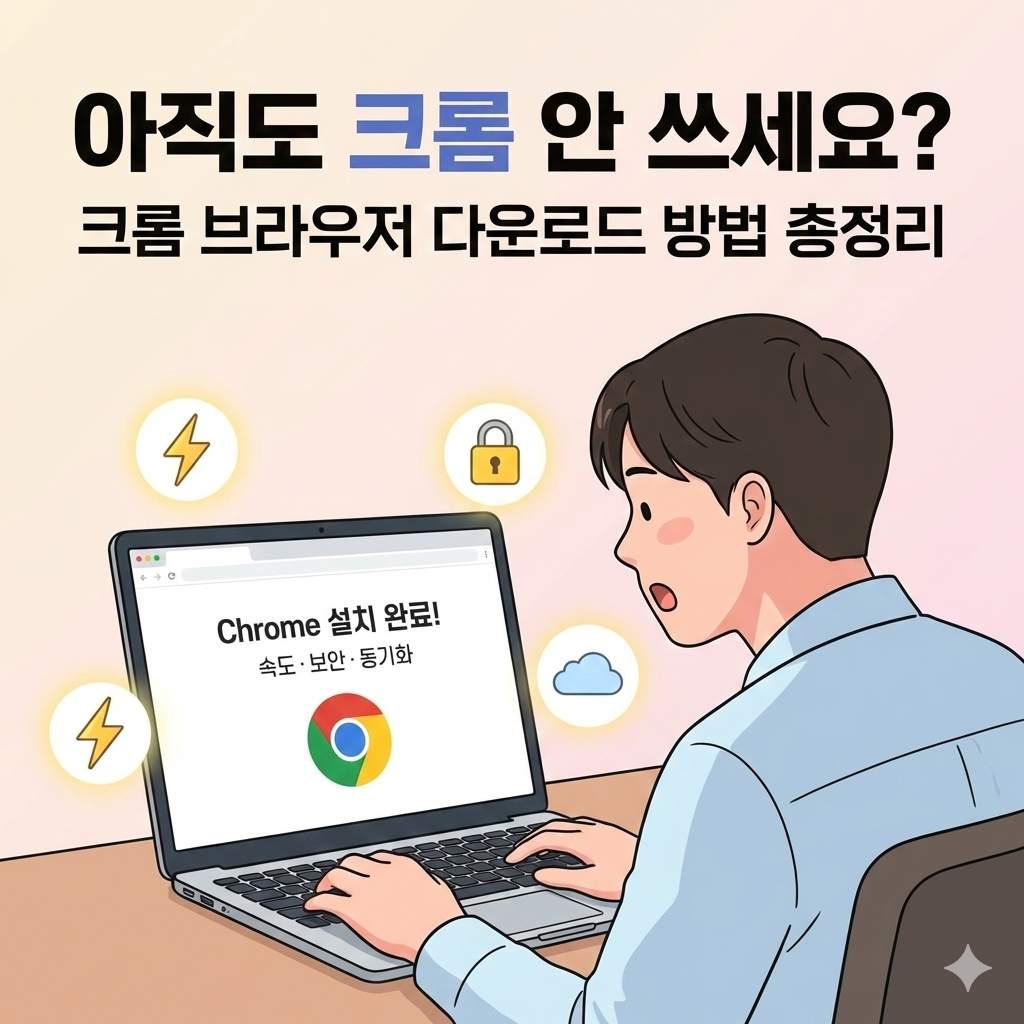 크롬 브라우저 다운로드 (2026년 최신 정보), 제미나이 무료 버전으로 생성