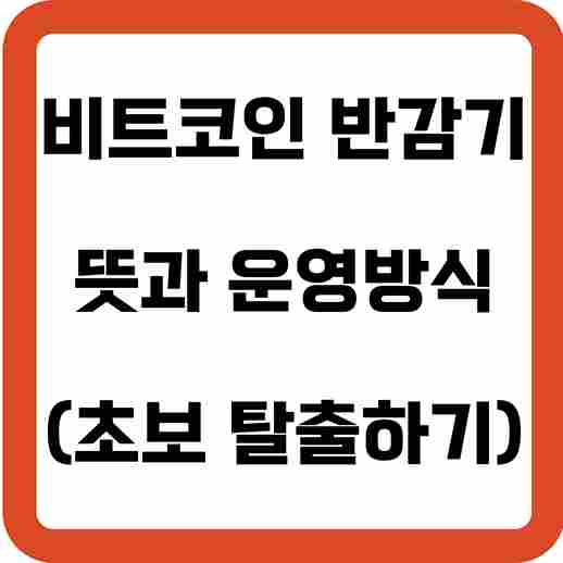 비트코인 반감기 뜻과 운영방식: 비트코인 초보 탈출하기