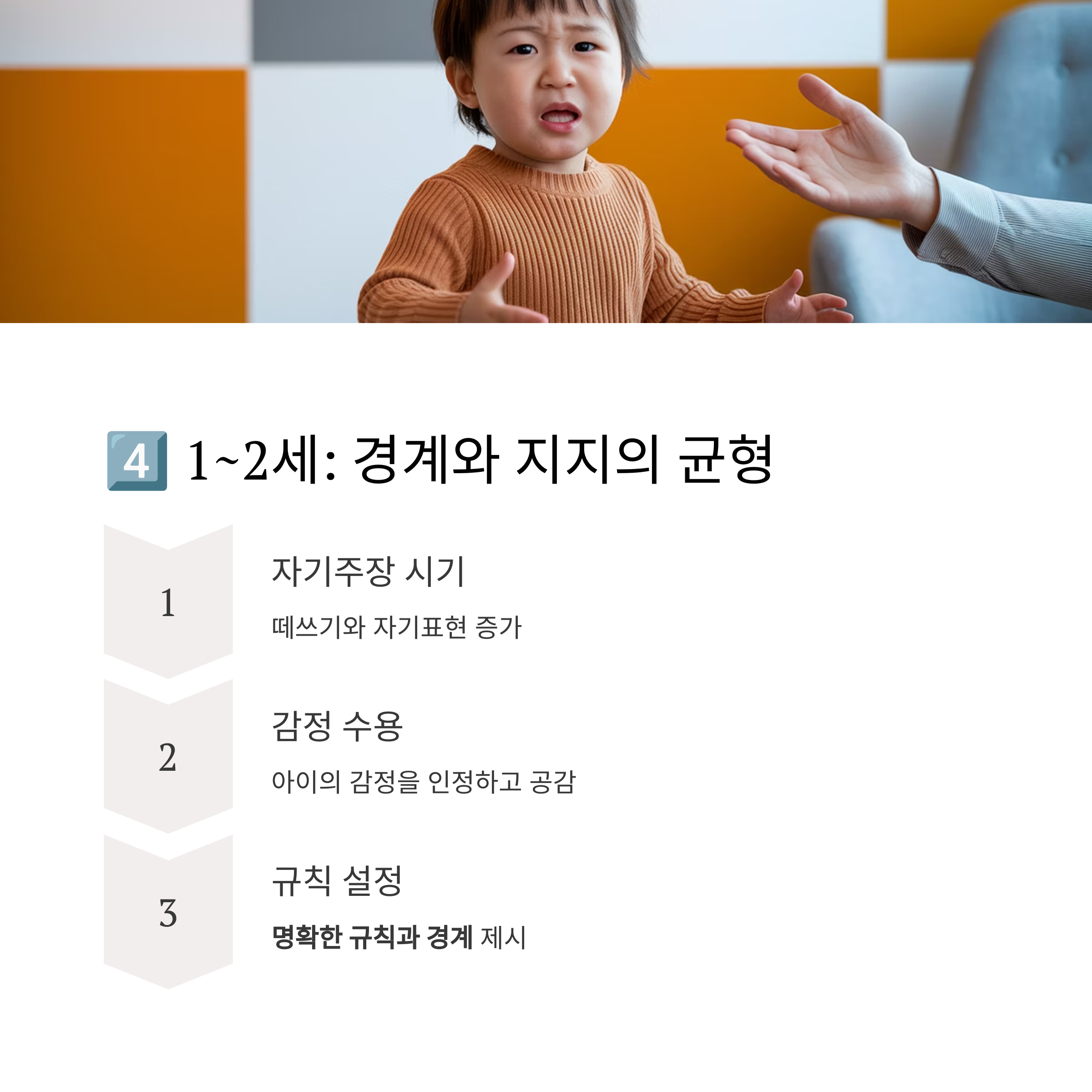 애착 육아 &ndash; 1~2세 감정 수용과 규칙 형성
