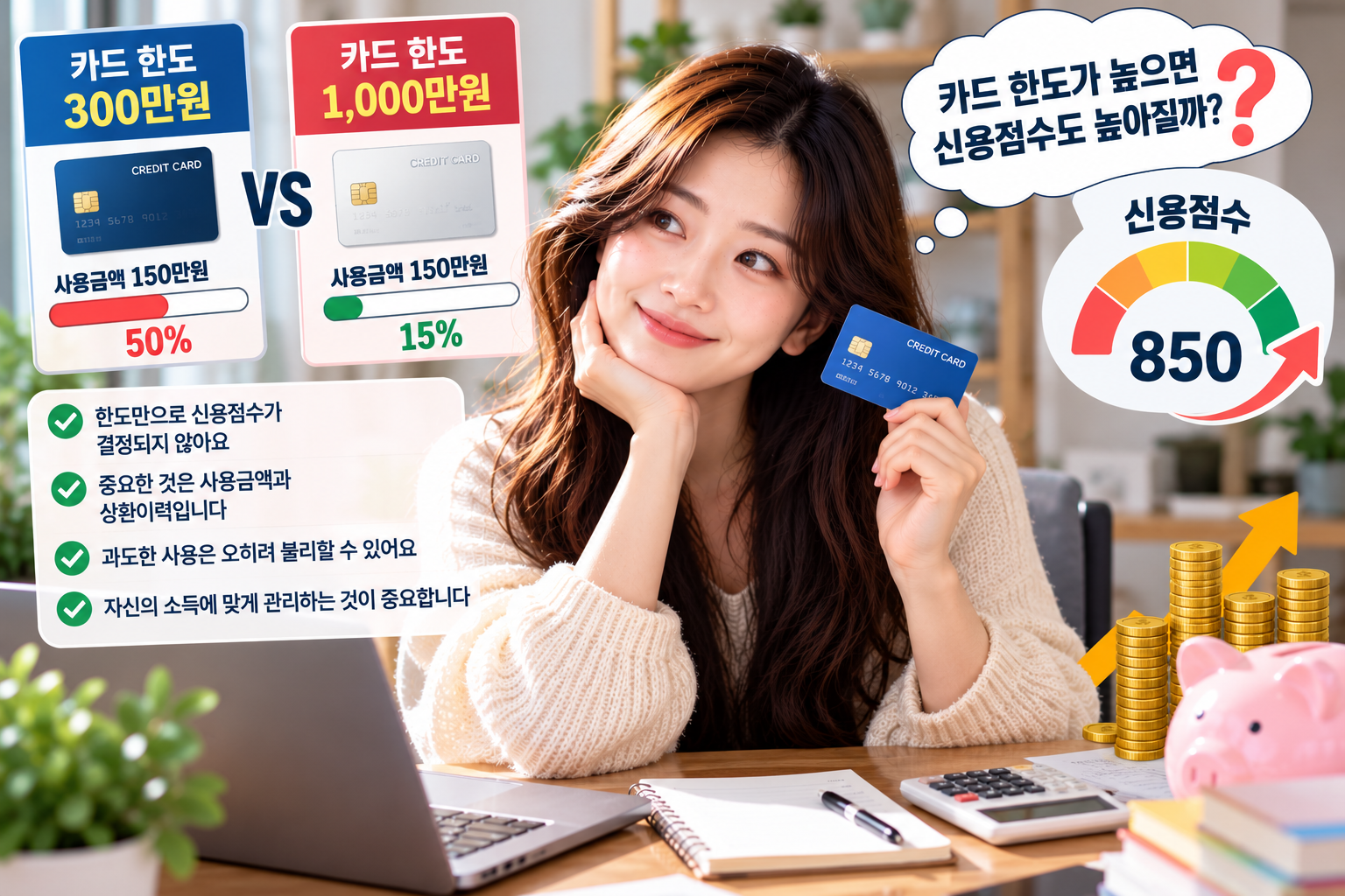 신용카드 한도 높으면 신용점수에 좋을까?