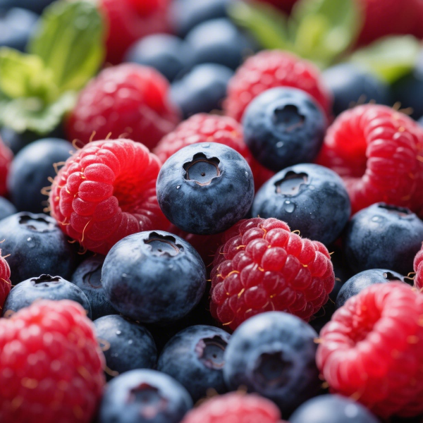 블루베리와 라즈베리와 같은 베리류 과일